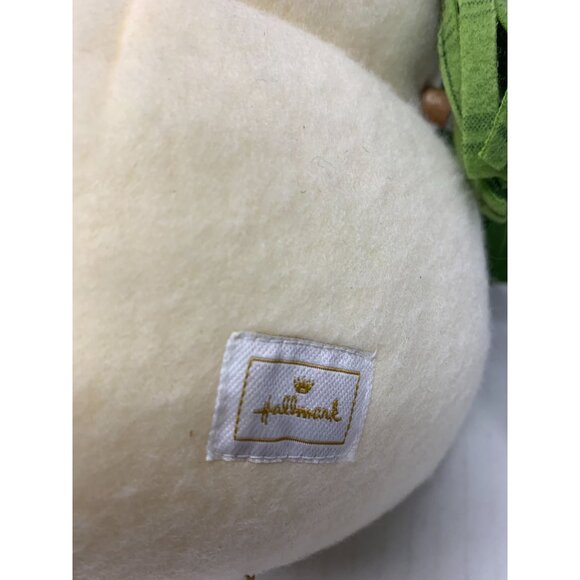 Hallmark Plush Snowman Apple Buttons Flower pot Hat 13.5 in Mitford holding Shov - Picture 4 of 4